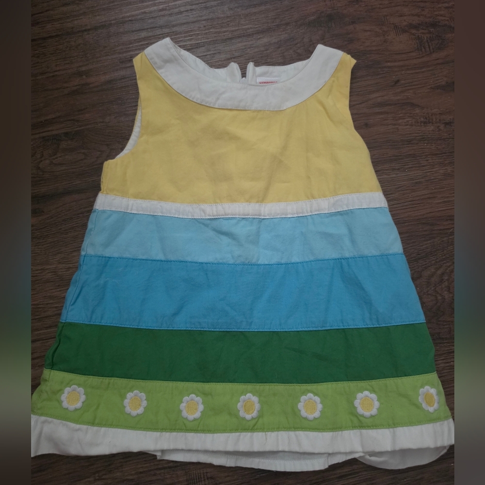 Girls Colorblock Daisy Trim Summer Top